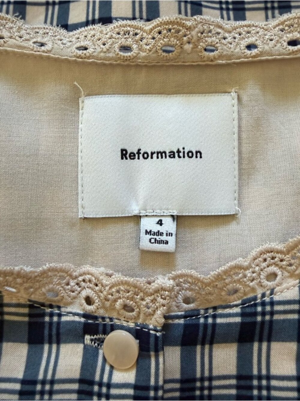 NEW Reformation Valetta Two Piece Matching Skirt Set Beacon Check | US 4 UK 8 - Picture 13 of 15